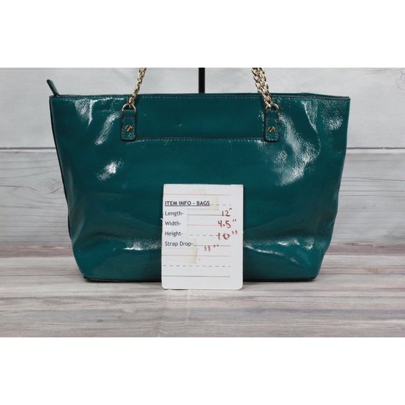 Michael Kors Jade Green Leather Shoulder Tote Handbag - Picture 10 of 10